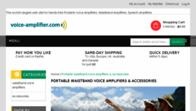 What Voice-amplifier.com website looked like in 2016 (7 years ago)