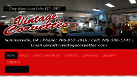 What Vintagecorvettes.com website looked like in 2016 (7 years ago)