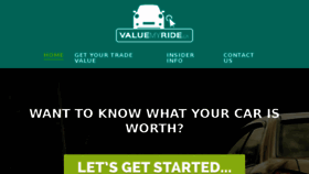What Valuemyride.ca website looked like in 2016 (7 years ago)