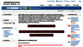 What Verifiedaccts.com website looked like in 2016 (7 years ago)
