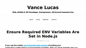 What Vancelucas.com website looked like in 2016 (7 years ago)