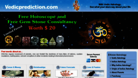 What Vedicprediction.com website looked like in 2016 (7 years ago)