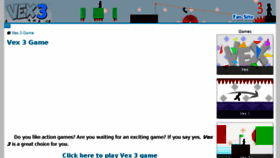 What Vex3game.com website looked like in 2016 (7 years ago)