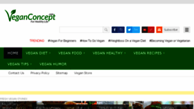 What Veganconcept.com website looked like in 2016 (7 years ago)