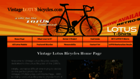 What Vintagelotusbicycles.com website looked like in 2016 (7 years ago)