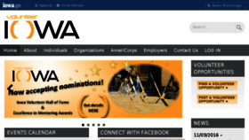 What Volunteeriowa.org website looked like in 2016 (7 years ago)