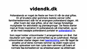 What Videndk.dk website looked like in 2016 (7 years ago)