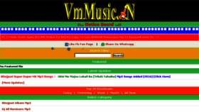What Vmmusic.in website looked like in 2017 (7 years ago)
