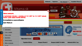 What Vitama.sk website looked like in 2017 (7 years ago)