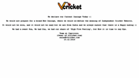 What Vcricket.mobi website looked like in 2017 (7 years ago)