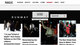 What Voguerunway.com website looked like in 2017 (7 years ago)