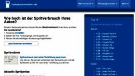 What Verbrauchsrechner.de website looked like in 2017 (7 years ago)