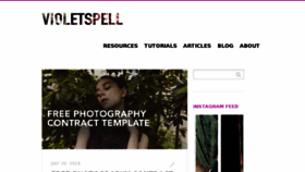What Violetspell.com website looked like in 2017 (7 years ago)