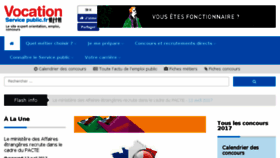 What Vocationfonctionnaire.fr website looked like in 2017 (7 years ago)