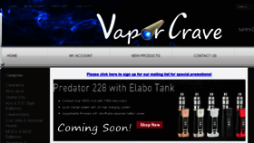What Vaporcrave.com website looked like in 2017 (7 years ago)