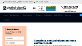What Voetbalreizenxl.nl website looked like in 2017 (7 years ago)