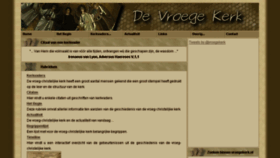 What Vroegekerk.nl website looked like in 2017 (7 years ago)