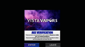 What Vistavapors.com website looked like in 2017 (7 years ago)