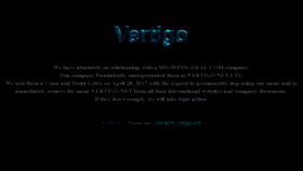 What Vertigo.net website looked like in 2017 (7 years ago)