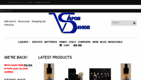 What Vaporsavior.com website looked like in 2017 (6 years ago)