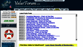 What Valueforum.com website looked like in 2017 (6 years ago)