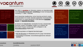 What Vacantum.com website looked like in 2017 (6 years ago)