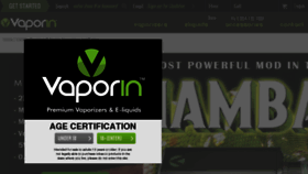 What Vaporin.com website looked like in 2017 (6 years ago)