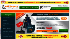 What Vaxshop.cz website looked like in 2017 (6 years ago)