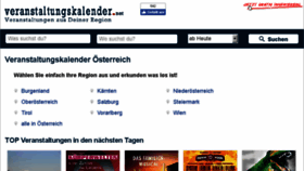 What Veranstaltungskalender.net website looked like in 2017 (6 years ago)
