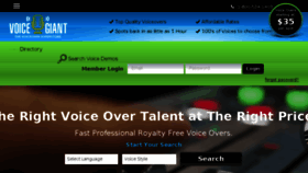 What Voicegiant.com website looked like in 2017 (6 years ago)