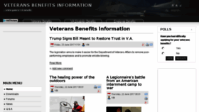 What Veteransbenefitsinformation.com website looked like in 2017 (6 years ago)