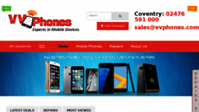 What Vvphones.com website looked like in 2017 (6 years ago)