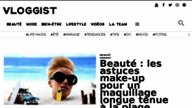 What Vloggist.fr website looked like in 2017 (6 years ago)