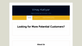 What Vinaykatiyar.com website looked like in 2017 (6 years ago)