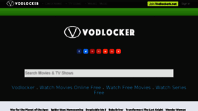 What Vodlockers.pro website looked like in 2017 (6 years ago)