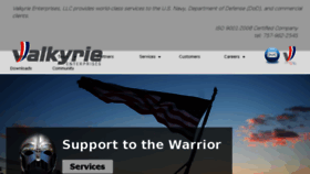 What Valkyrie.com website looked like in 2017 (6 years ago)