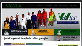What Valvija.lt website looked like in 2017 (6 years ago)