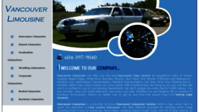 What Vancouverlimousine.co website looked like in 2017 (6 years ago)