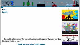 What Vex3game.com website looked like in 2017 (6 years ago)