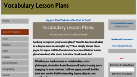 What Vocabulary-lesson-plans.com website looked like in 2017 (6 years ago)