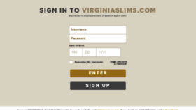 What Virginiaslims.com website looked like in 2017 (6 years ago)