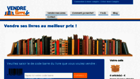 What Vendre-livre.fr website looked like in 2017 (6 years ago)