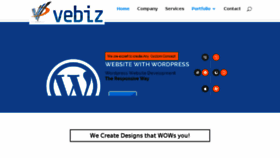 What Vebizsolutions.com website looked like in 2017 (6 years ago)