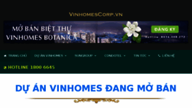 What Vinhomescorp.vn website looked like in 2017 (6 years ago)