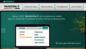 What Vente2site.fr website looked like in 2017 (6 years ago)