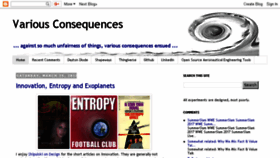 What Variousconsequences.com website looked like in 2017 (6 years ago)