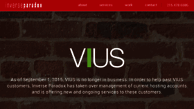 What Vius.co website looked like in 2017 (6 years ago)