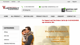 What V-carepharmacy.com website looked like in 2017 (6 years ago)