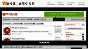 What Vanillaskins.com website looked like in 2017 (6 years ago)