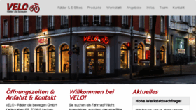 What Velo.de website looked like in 2017 (6 years ago)